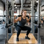 Person demonstrating how to do a squat with correct depth and posture