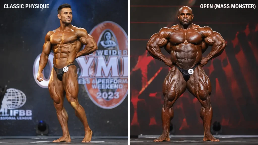 Best bodybuilder in the world shown across Classic Physique and Open division categories