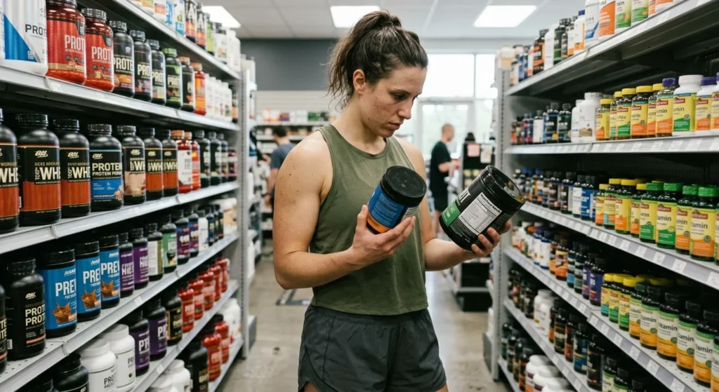 Comparing labels to decide whether pre workout cause acne risk is worth taking
